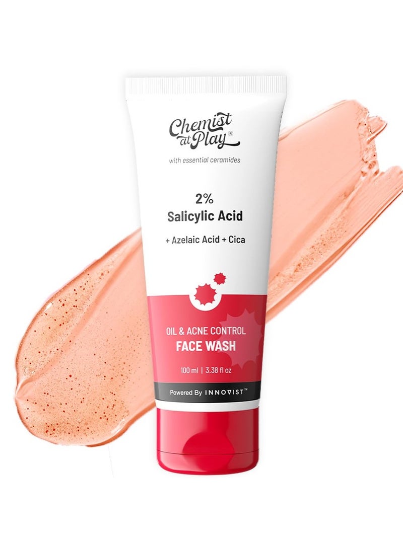 Chemist at Play 2% Salicylic Acid Face Wash For Oily Skin with Niacinamide | Prevents Acne & Removes Excess Oil | Sulphate Free, Anti Acne Face Cleanser | For Men & Women | 3.5 fl oz. - Image 1