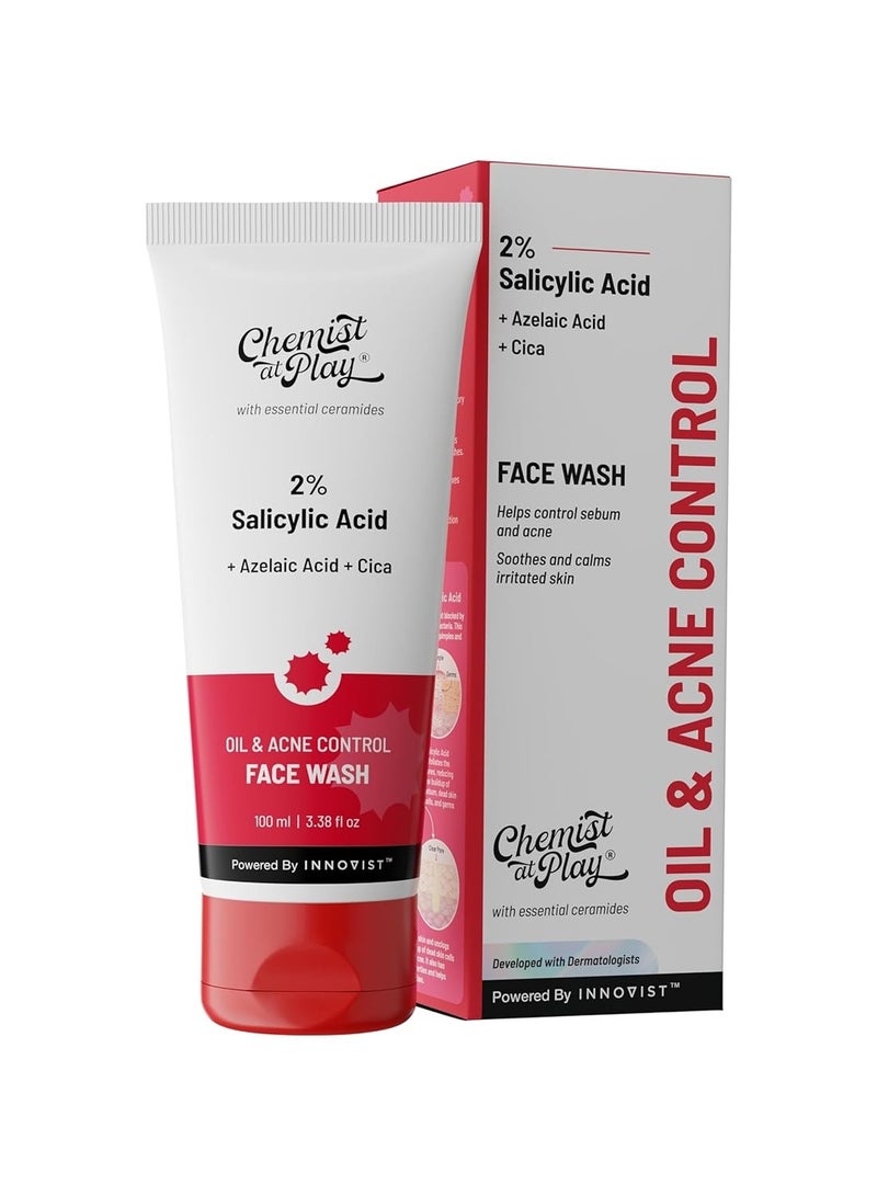 Chemist at Play 2% Salicylic Acid Face Wash For Oily Skin with Niacinamide | Prevents Acne & Removes Excess Oil | Sulphate Free, Anti Acne Face Cleanser | For Men & Women | 3.5 fl oz. - Image 2