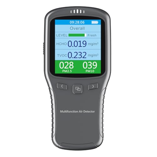 IGERESS Indoor Air Quality Monitor, IGERESS Formaldehyde Detector, Pollution Monitor,Dust Tester, Detect Indoor HCHO/TVOC/PM2.5/PM10 (Gray) - Image 1