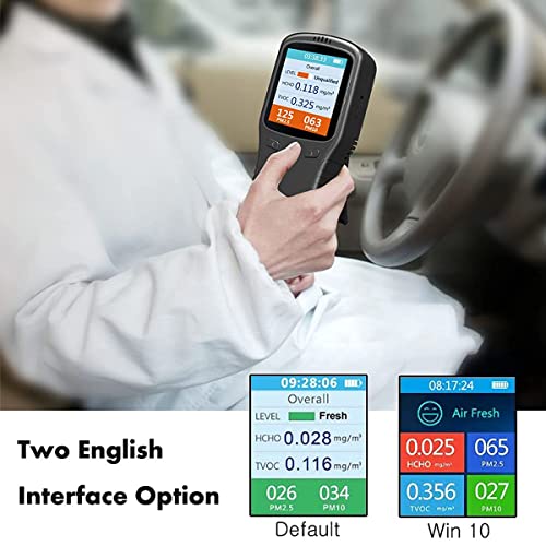 IGERESS Indoor Air Quality Monitor, IGERESS Formaldehyde Detector, Pollution Monitor,Dust Tester, Detect Indoor HCHO/TVOC/PM2.5/PM10 (Gray) - Image 3