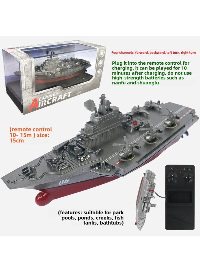 Mini Wireless Remote Control Submarine Waterproof Speedboat Submarine Model Charged Electric Water Play Toy Children Special Olympics-Colour:Air Carrier-gray-2.4g✓-Specification:Standard Charging - Free Remote Control Battery + Tools✓  - Image 1
