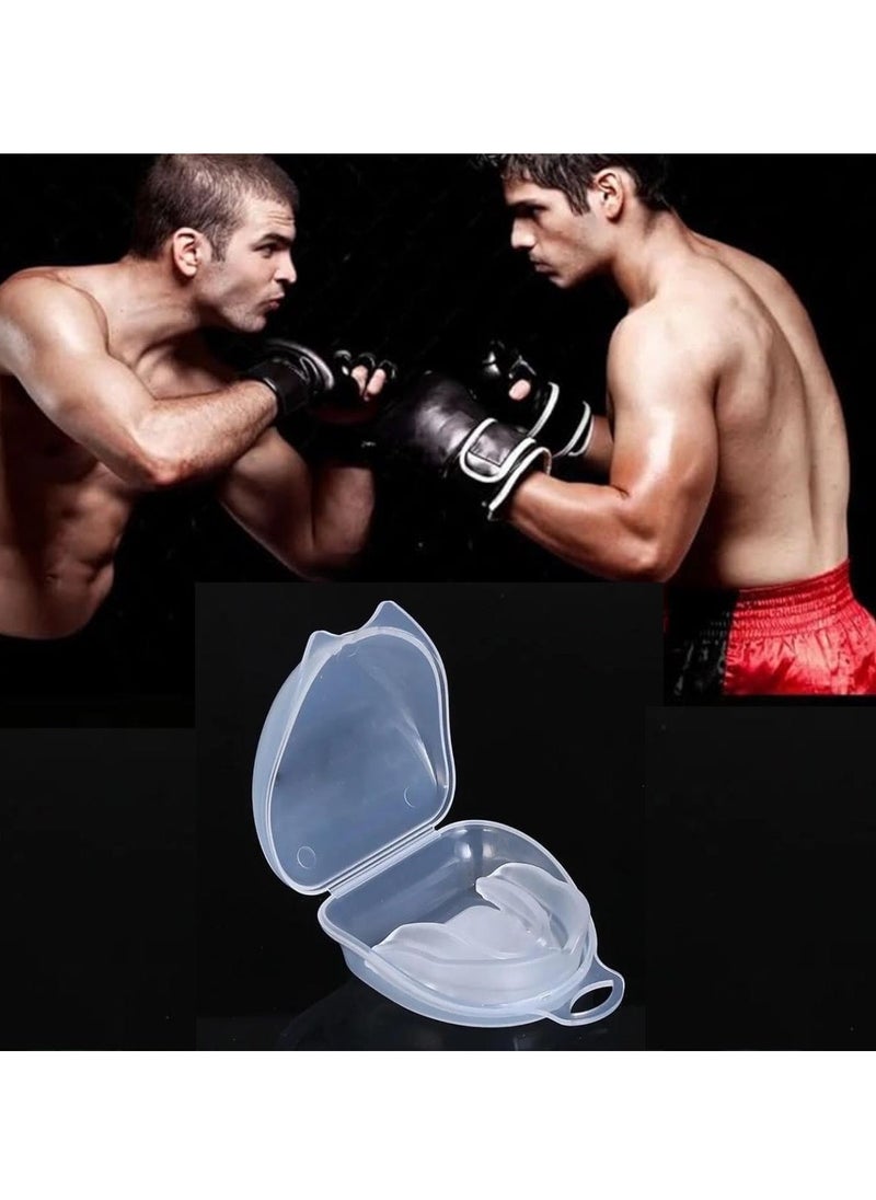 SportQ SportQ Clear Silicone Youth Sports Mouth Guard, Kids Double Color Mouth Guard for Football Basketball Boxing MMA Hockey with Free Case  - Image 1