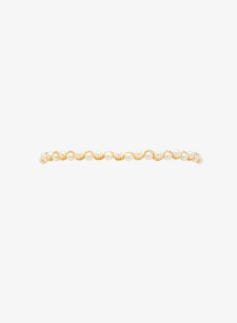 Ella Limited Edition Golden Pearl Detail Chain Belt