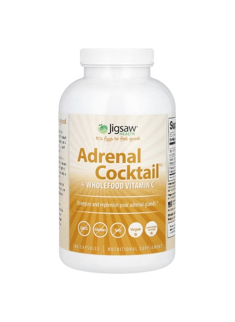 Jigsaw Health, Adrenal Cocktail + Wholefood Vitamin C, 360 Capsules