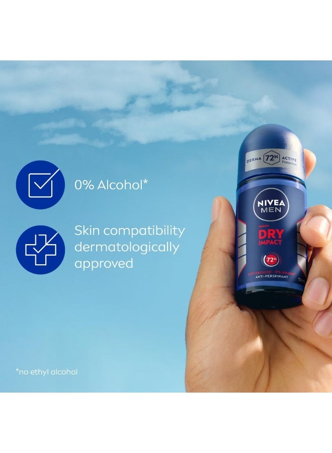 نيفيا مزيل عرق رول للرجال 72 ساعة تأثير جاف 50 مل (عبوة من قطعتين) - Image 3