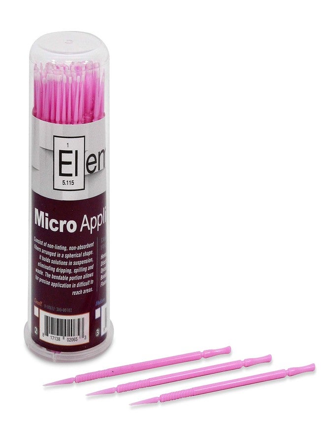 ELEMENT Micro Applicator Brush - Microbrush with Fine Tip for Eyeliner, Lip Liner, Eyebrow, Concealer (X-Small - Pink, 100)
