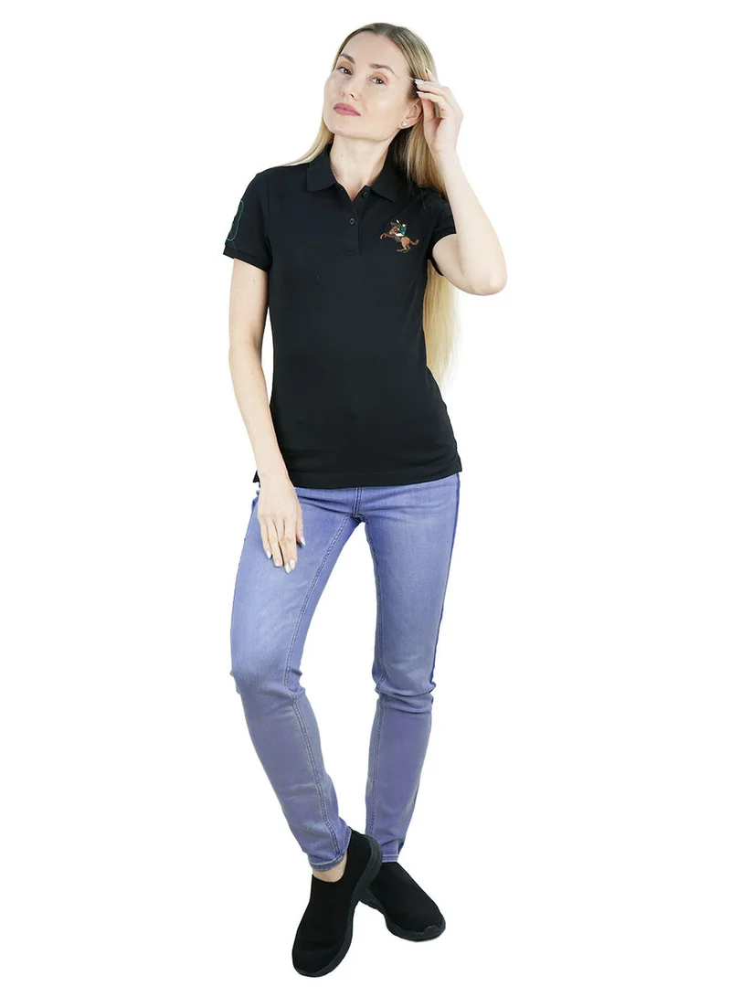 GIORDANO Women's Slim Fit Napoleon Embroidery Polo