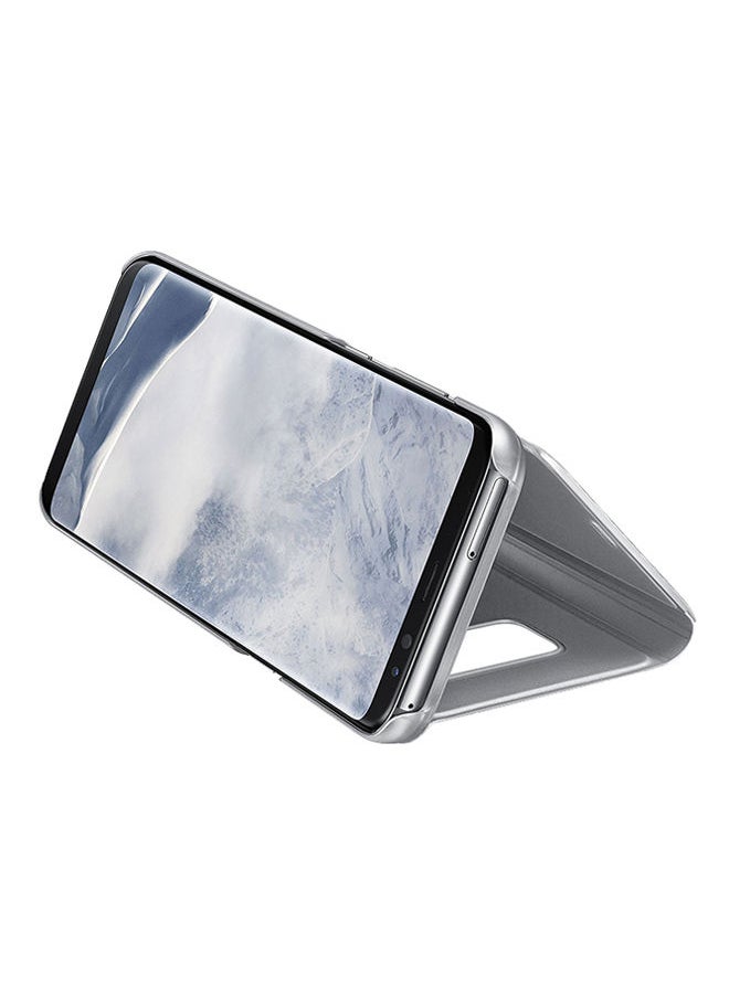 NIBEMINENT - Clear View Flip Case Cover For Samsung Galaxy Note8 Silver - Image 1