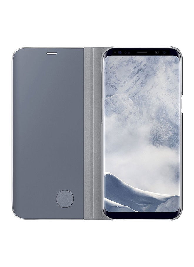 NIBEMINENT - Clear View Flip Case Cover For Samsung Galaxy Note8 Silver - Image 1