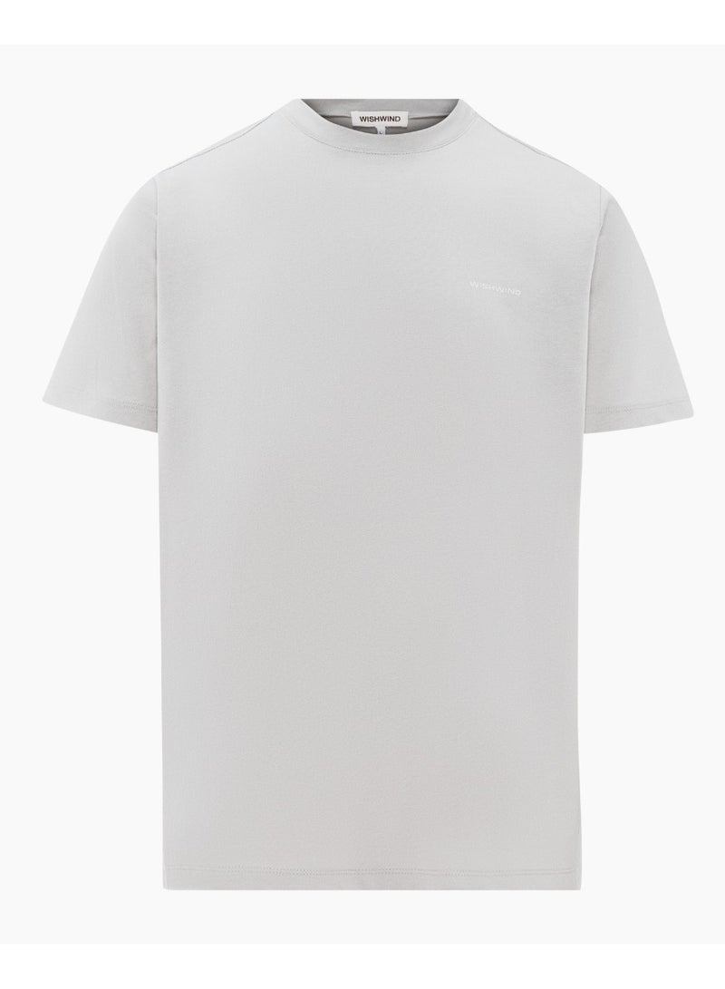 WISHWIND Unisex 100% Cotton T-Shirt – Soft, Breathable & Lightweight Casual Tee for Men & Women | Relaxed Fit | Perfect for Everyday Wear, Summer, Gym & Travel (Light Grey) - Image 3