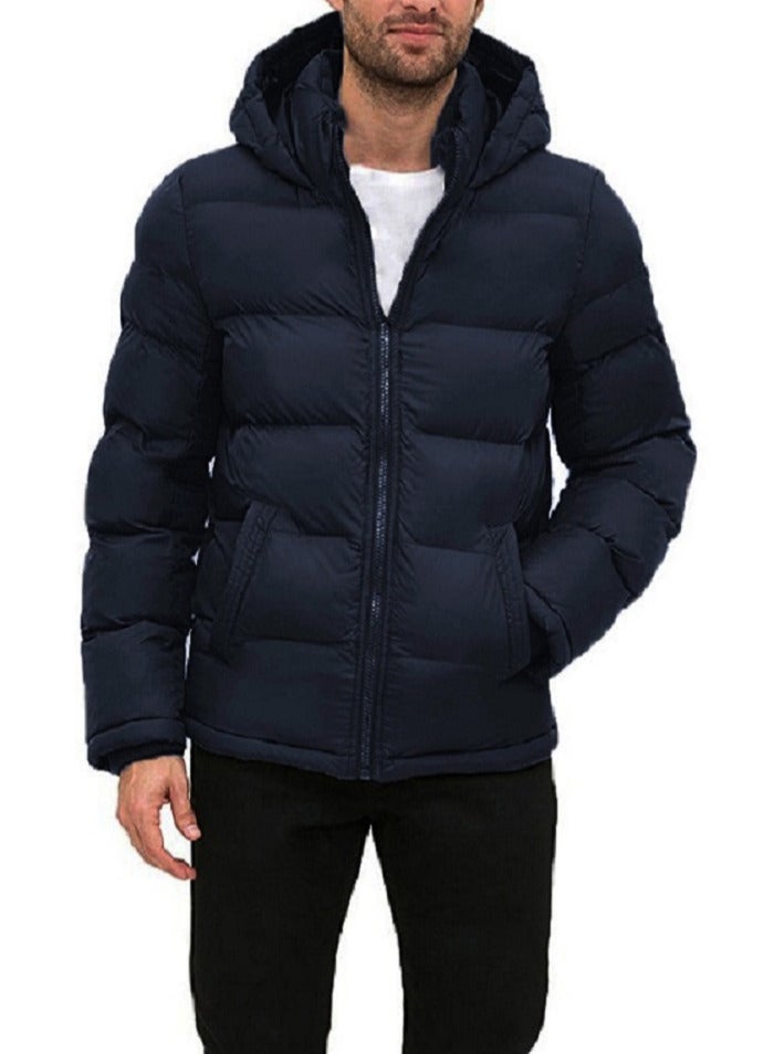 Zip Up Bomber Jacket with Removable Hood - Image 2