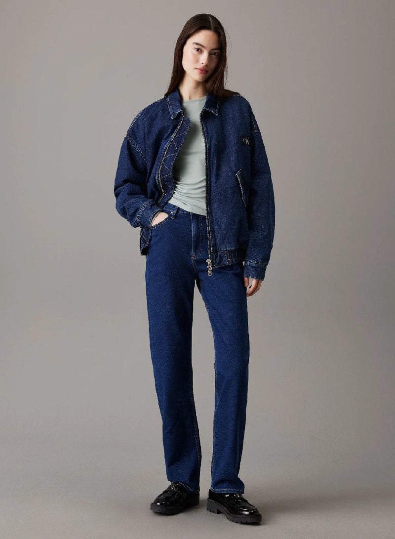 Calvin Klein Jeans Denim Bomber Jacket - Image 4