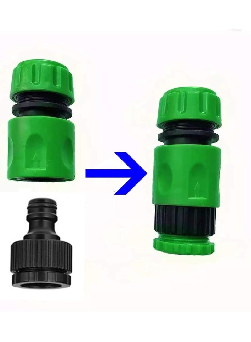 Garden Hose Connectors and Fittings, Plastic Garden Hose Tap Connector Kit Hose Pipe Connector 2 Double Male Connector,6 Hose 1/2"End Quick Connect,2 Hose Tap Connector