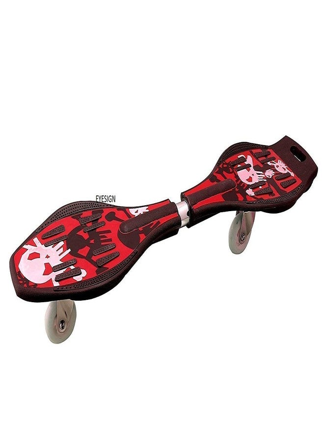 EYESIGN Waveboard Skateboard with Carry Bag, with 80mm Illuminating PU Wheels 34 Inch X 9 InchSkateboard Mix Character - Image 1