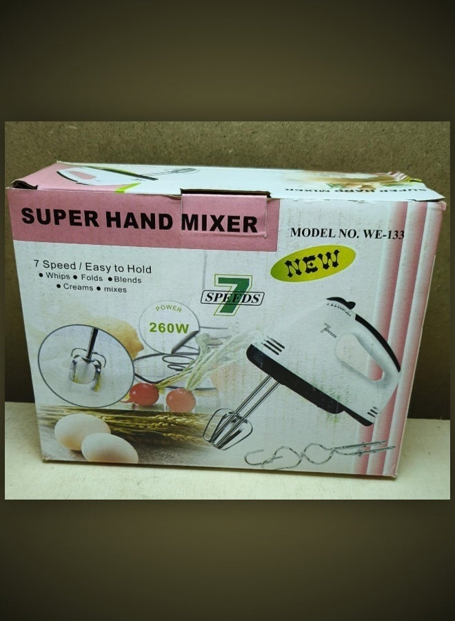 Super Hand Mixer 7-in-1 – 260W Power – 7 Speeds – Multi-Function Kitchen Mixer for Fast & Easy Use - Image 3