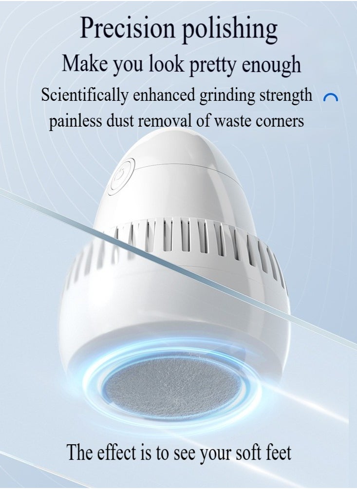 Healife Electric Foot Grinder Electric Callus Remover for Dead Skin and Callus Removal, Electric Foot File Callus Removal Rechargeable Pedicure Tool ,Professional Foot Scraper, Built-in Vacuum Absorption Electric Foot Grinder with Tape Replacement White  - Image 3