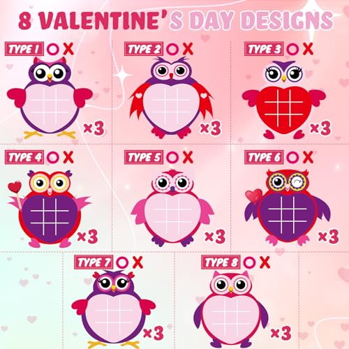 Wiwiqing 24 Pack Valentines Day Tic Tac Toe Strategic Board Felt with Storage Bags Valentines Day Games for Party Favors Goodie Bags Gift Exchange PrizesBirds - Image 5