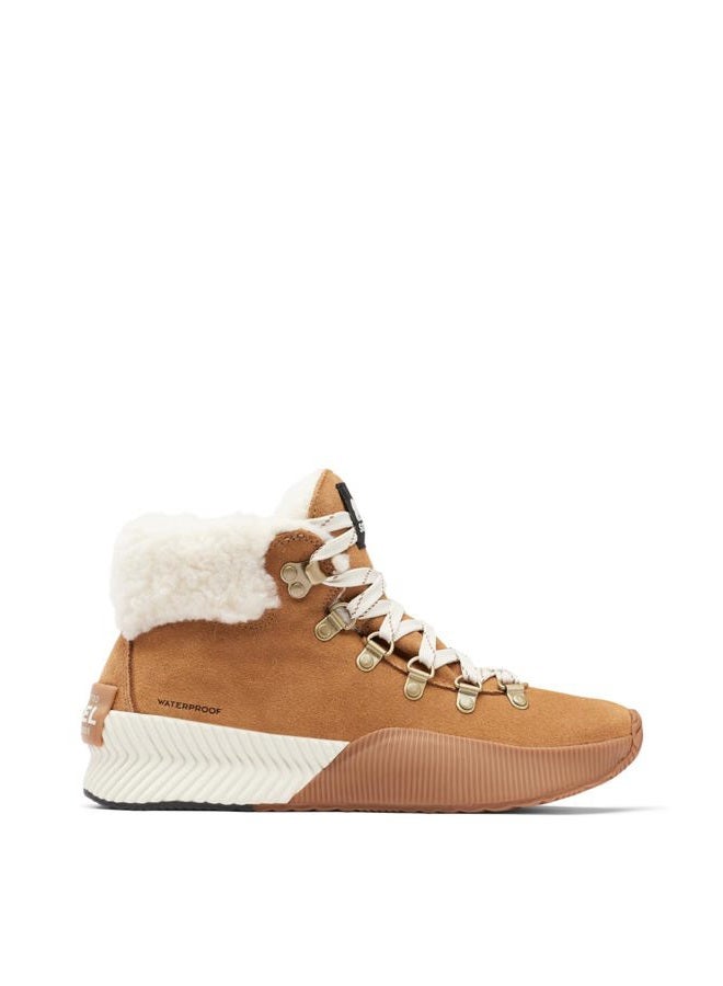 SOREL Women's Out 'N About III Conquest Boot — Waterproof Suede Winter Boots, Camel Brown, Black, 5 - Image 5