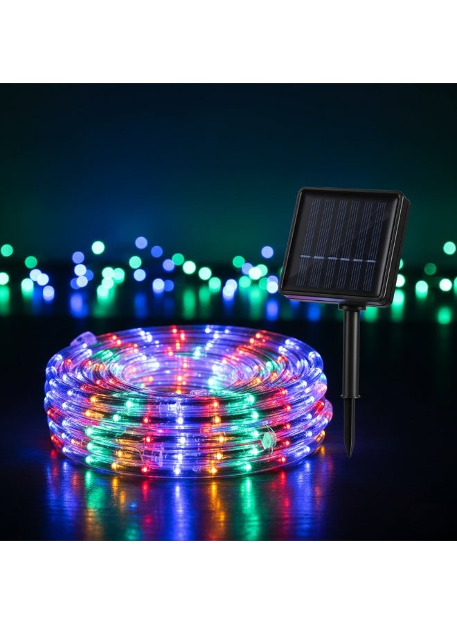 Solar Powered LED Rope/Pipe Lights, LED Waterproof Outdoor Fairy Lights for Garden, Patio, Balcony, Ramadan  Party Decorations (Rope Pipe Light, 12 Meters) - Image 4