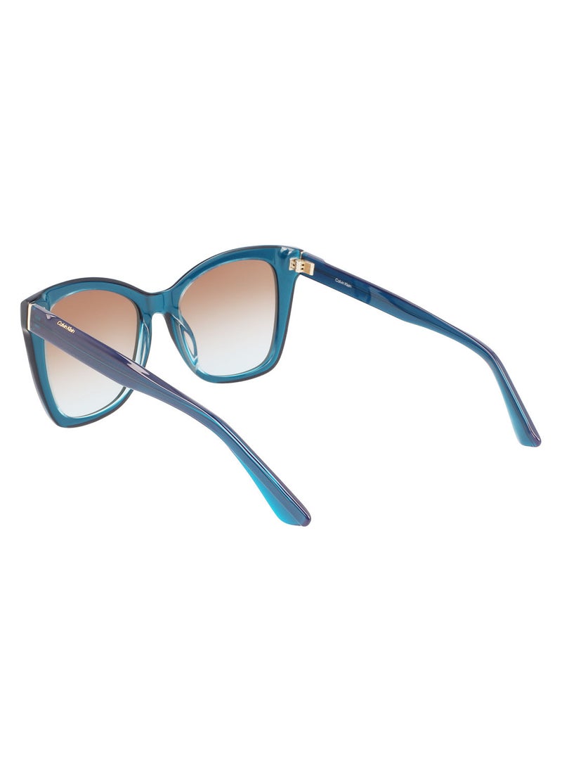 CALVIN KLEIN Full Rim Acetate Butterfly Calvin Klein Sun Ck22530S 5319 (432) Petrol  - Image 3