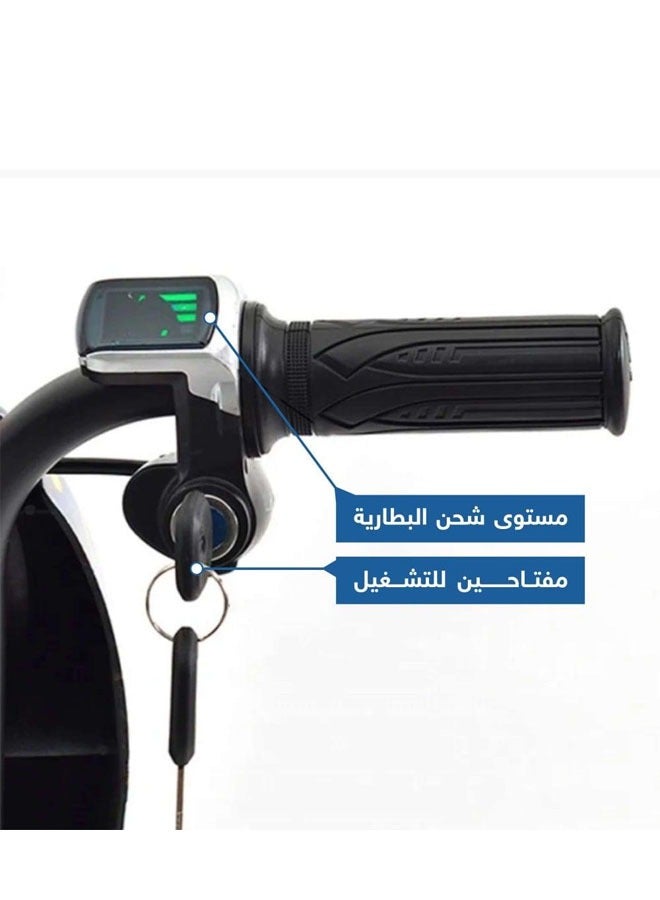 فيتنس ورلد لعبة سكوتر كهربائي صغير بصتميم سبايدر مان,سكوتر درفت كهربائي يتحمل حتى 80 كيلو, قم بتشغيل الموسيقى المخصصة الخاصة بك عم طريق البلوتوث و تعديل ثلاث سرعات مع مصابيح LED وشاشة عرض الطاقة ,مزود بثلاث عجلات العجلة الخلفية مضيئة - Image 2