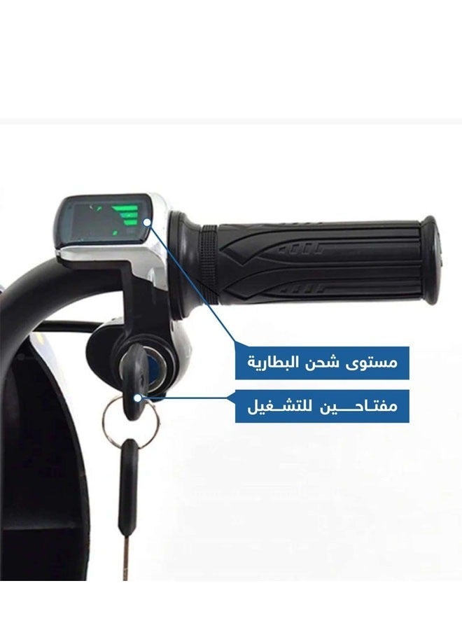 فيتنس ورلد لعبة سكوتر كهربائي صغير بصتميم سبايدر مان,سكوتر درفت كهربائي يتحمل حتى 80 كيلو, قم بتشغيل الموسيقى المخصصة الخاصة بك عم طريق البلوتوث و تعديل ثلاث سرعات مع مصابيح LED وشاشة عرض الطاقة ,مزود بثلاث عجلات العجلة الخلفية مضيئة - Image 5