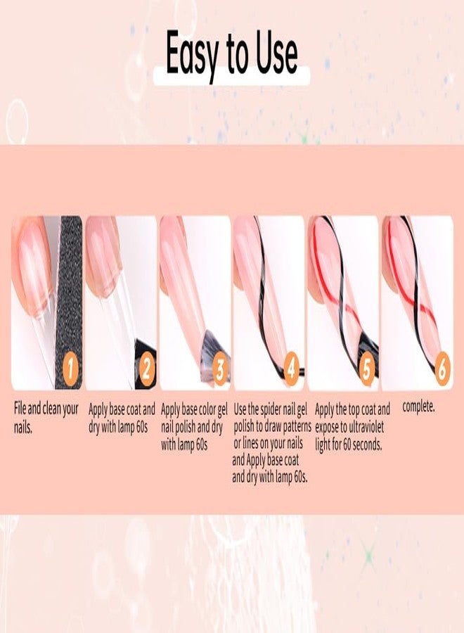 AOBOO Unleash Your Inner Artist with the 2-Color Spider Gel for Nails Collection A Vibrant Long-Wearing And Easy-to-Apply Gel Polish Set for Professional-Grade Nail Art at Home - Image 5
