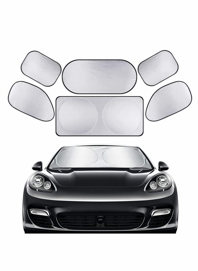 Car Sun Shade Windscreen Sunshade Cover Magnet UV Protection for Summer Winter Against Snow, Ice, Frost, Dust, Foldable Removable Most SUV Truck - Image 1