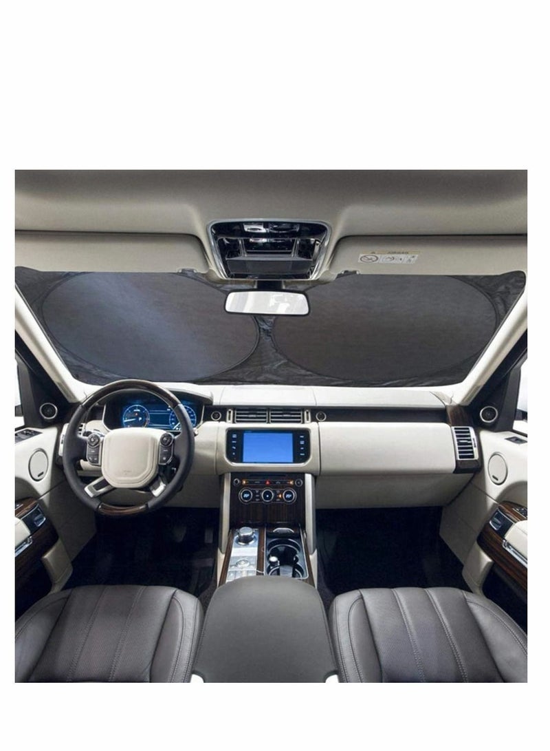 Car Sun Shade Windscreen Sunshade Cover Magnet UV Protection for Summer Winter Against Snow, Ice, Frost, Dust, Foldable Removable Most SUV Truck - Image 3