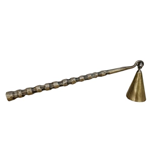 Living Ideas Hand Forged Metal Candle Snuffer - Wrought Iron Handmade Candle Extinguisher with Classic Look & Antique Gold Finish - Image 4