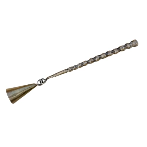 Living Ideas Hand Forged Metal Candle Snuffer - Wrought Iron Handmade Candle Extinguisher with Classic Look & Antique Gold Finish - Image 5