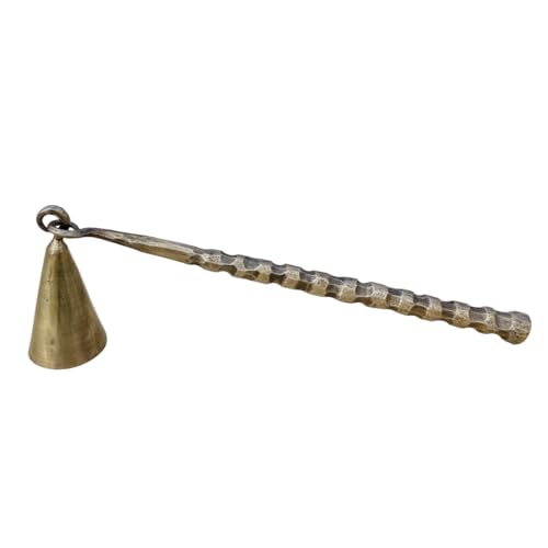 Living Ideas Hand Forged Metal Candle Snuffer - Wrought Iron Handmade Candle Extinguisher with Classic Look & Antique Gold Finish - Image 2