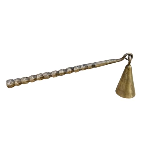 Living Ideas Hand Forged Metal Candle Snuffer - Wrought Iron Handmade Candle Extinguisher with Classic Look & Antique Gold Finish - Image 3