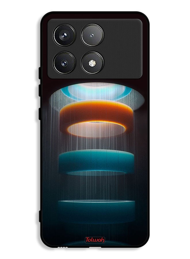 Tolwak Xiaomi Poco X6 Pro 5G Protective Case Cover Rings Art Pattern - Image 1