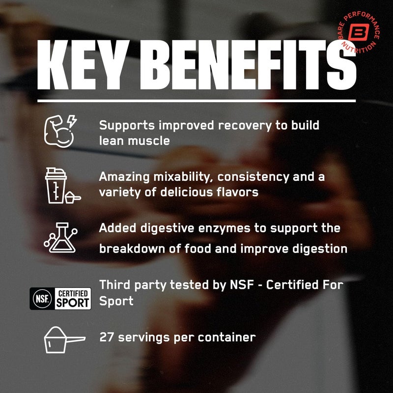 BARE PERFORMANCE NUTRITION Vegan Protein Plant Based Protein Pea Protein Watermelon Protein and Pumpkin Protein Naturally Sweetened and Flavored 27 Servings Chocolate - Image 3