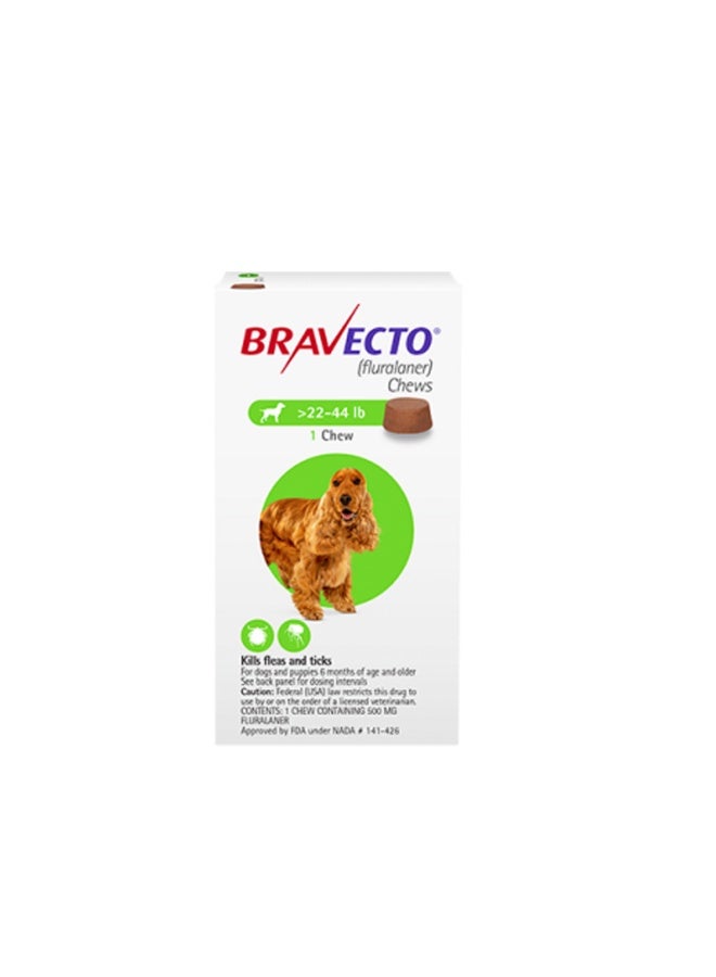 Bravecto Chewable Tablet For Medium Dogs (10 - 20 Kg) X 1 Tablet