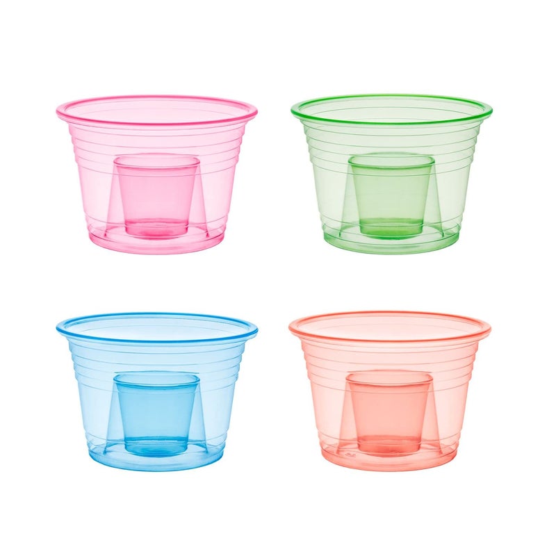 Party Essentials Soft Plastic Bomber Shot Cups  Jager Blaster Power Bombs Cups  3 oz.  50-Count  Assorted Neon - Image 1