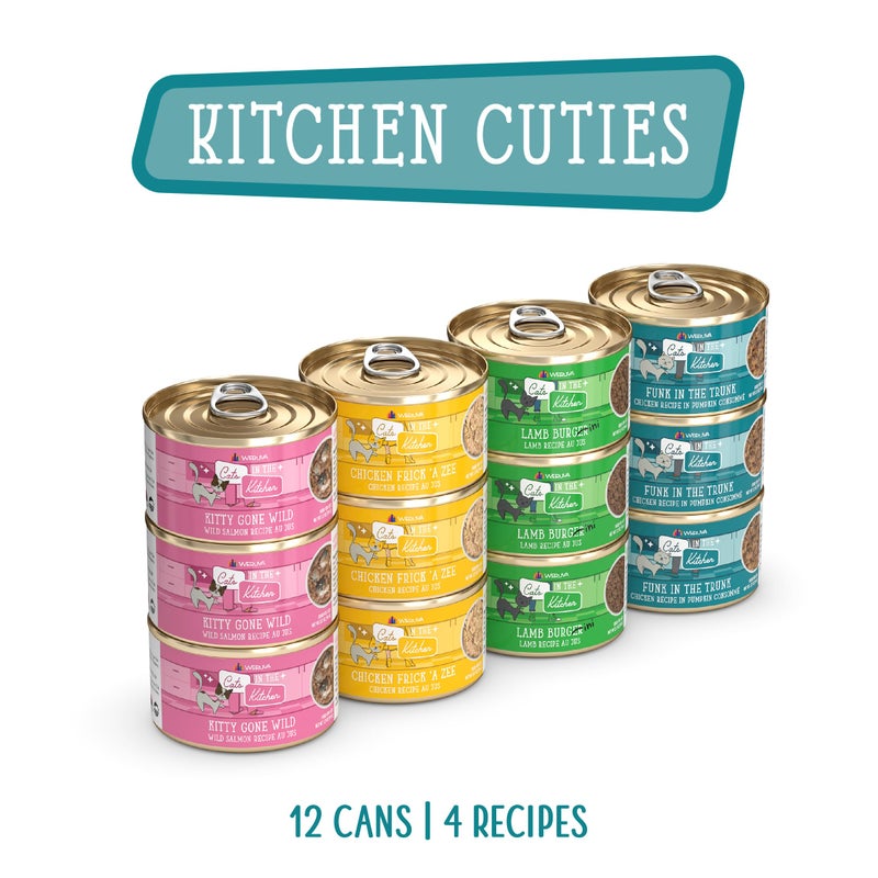 Weruva Cats in The Kitchen, Kitchen Cuties Variety Pack, Wet Cat Food, 3.2oz Can (Pack of 12) - Image 2