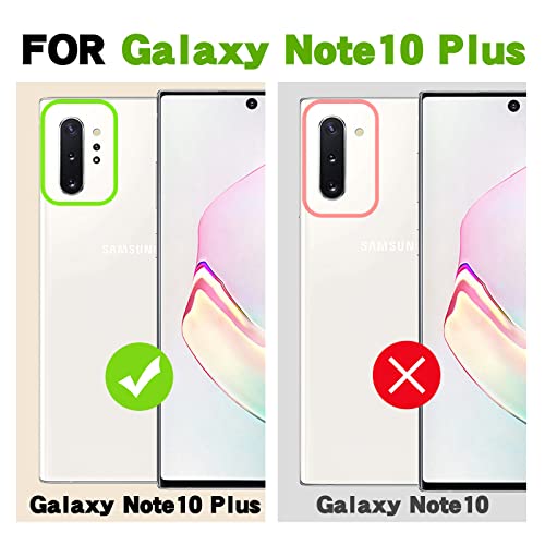 Easyscen for Galaxy Note 10 Plus Case with Ring Stand Lanyard Strap, Cute Bling Shiny Glitter Girly Women Drop Protection Shockproof 2-Layer Protective Phone Cover for Samsung Note 10 Plus - Rose Gold - Image 2