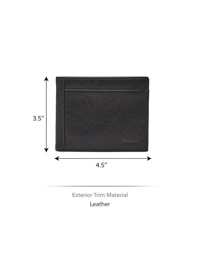 FOSSIL Fossil Men's Neel Leather Bifold with Flip ID Wallet, Black, (Model: ML3899001)  - Image 2