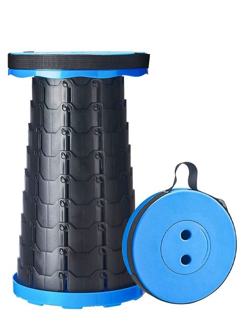Folding Stool Collapsible Telescoping Foldable Camping Stool Blue