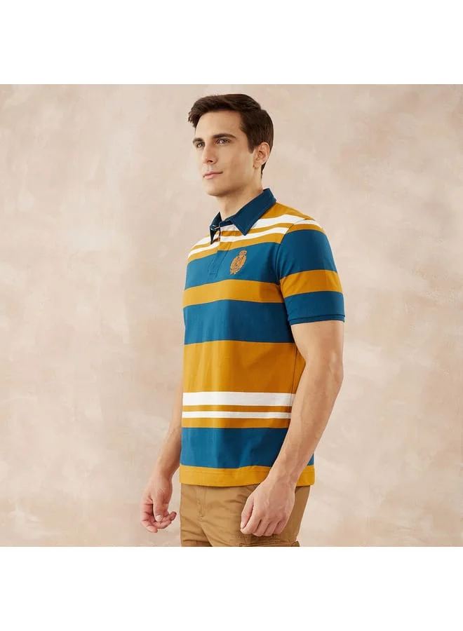 fahrenheit Fahrenheit Striped Polo T-shirt with Short Sleeves