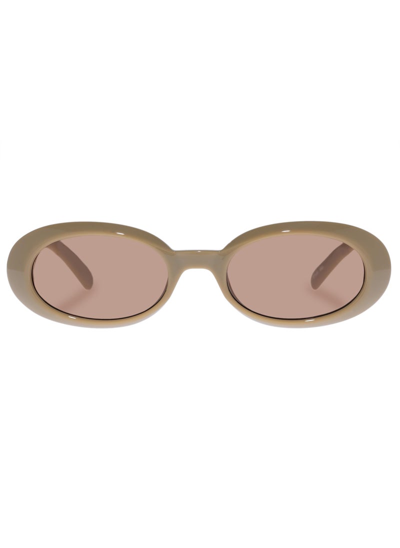 Le Specs Le Specs Work It! Sunglasses - Biscotti, Oval, Unisex, Minimalist Sleek Style  - Image 2