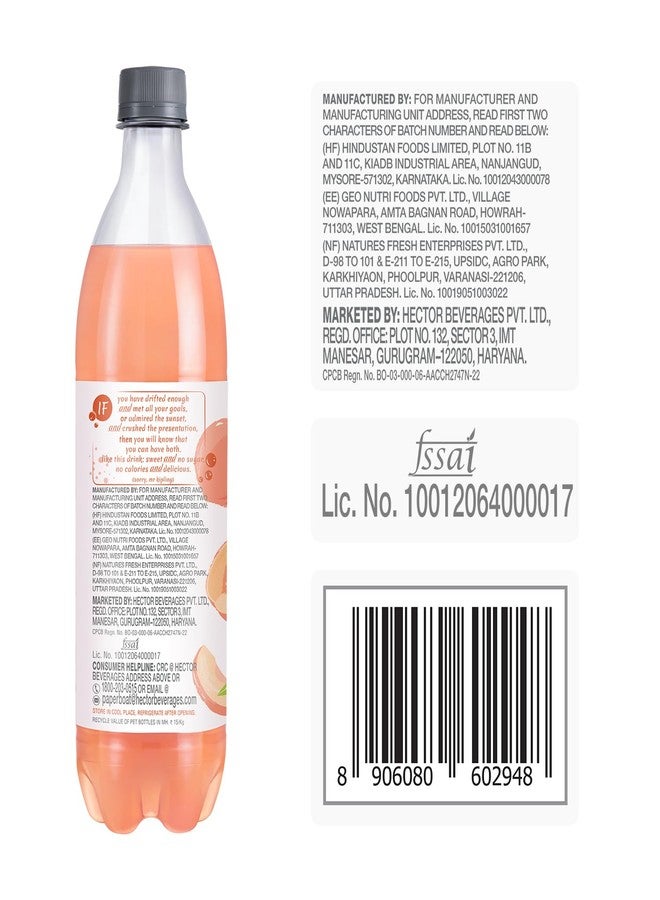 Paper Boat Peach Sparkling Water, 600ml | Carbonated Water | Zero Sugar, Zero Calories I Sugar Free - Image 3