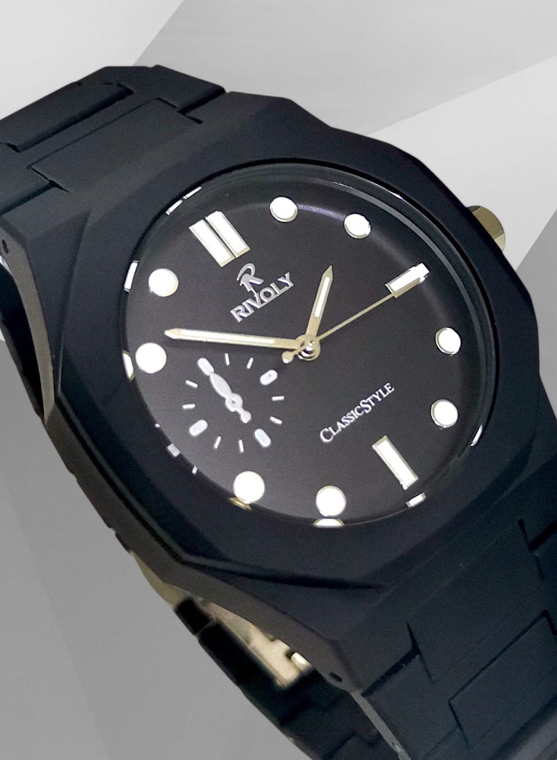 Rivoly Modern men's watch made of carbon fiber, waterproof, with a high-quality Japanese movement. - Image 5