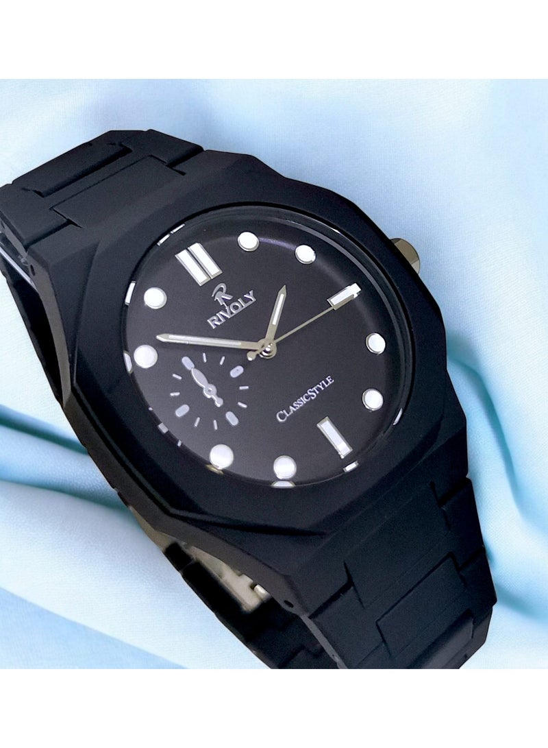 Rivoly Modern men's watch made of carbon fiber, waterproof, with a high-quality Japanese movement. - Image 1