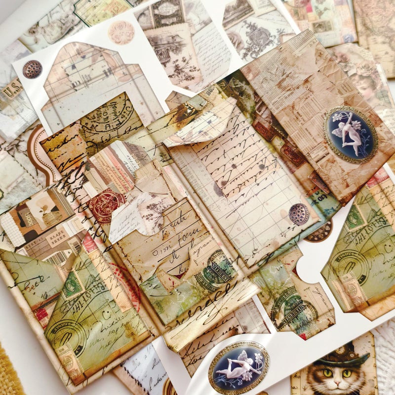 Bomichi Junk Journal Supplies, Vintage Decorative Scrapbook Supplies for Junk Journal Card Making Picture Art Collage DIY - Image 2