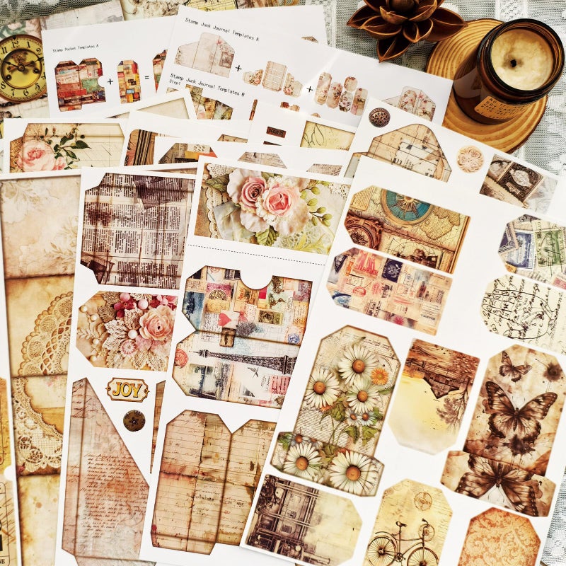 Bomichi Junk Journal Supplies, Vintage Decorative Scrapbook Supplies for Junk Journal Card Making Picture Art Collage DIY - Image 4