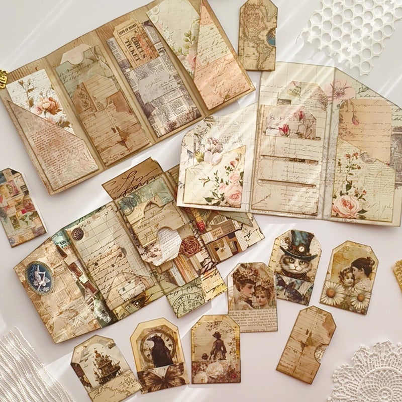 Bomichi Junk Journal Supplies, Vintage Decorative Scrapbook Supplies for Junk Journal Card Making Picture Art Collage DIY - Image 1