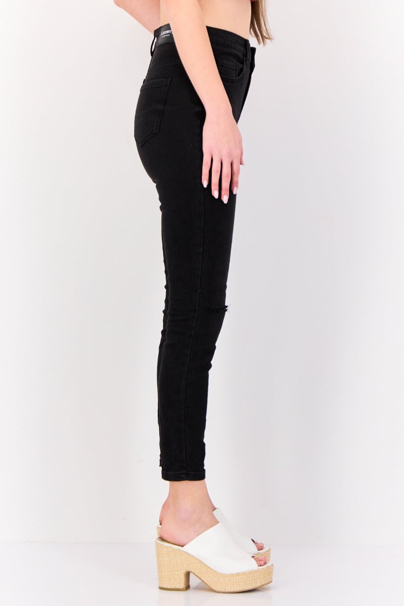 VERO MODA I Scenery by Vero Moda Women Skinny Fit Washed Stretchable Jeans, Black - Image 2